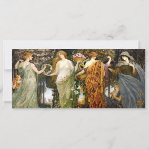 Vintage Art Nouveau 4 Seasons by Walter Crane