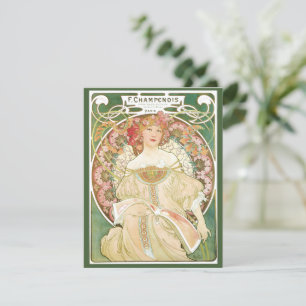 Vintage Art Nouveau, Alphonse Mucha Invitation