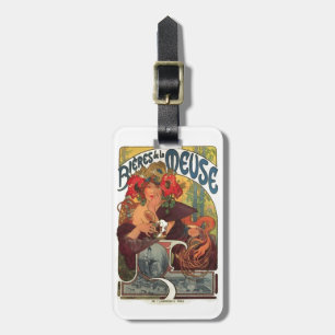 Vintage Art Nouveau Alphonse Mucha Luggage Tags