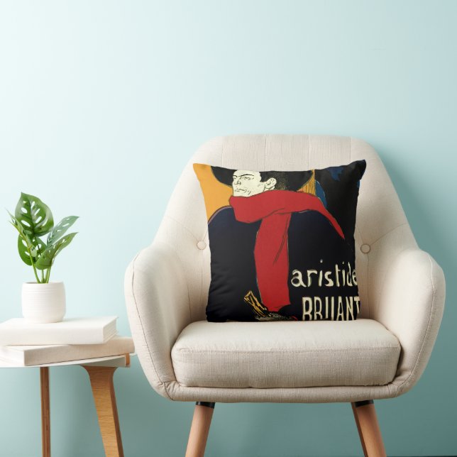 Vintage Art Nouveau Ambassadeurs, Toulouse Lautrec Cushion (Chair)