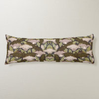Vintage Art Nouveau Bat and Poppy Floral Pattern