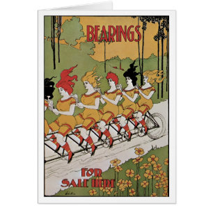 Vintage Art Nouveau, Bearings Tandem Bicycle