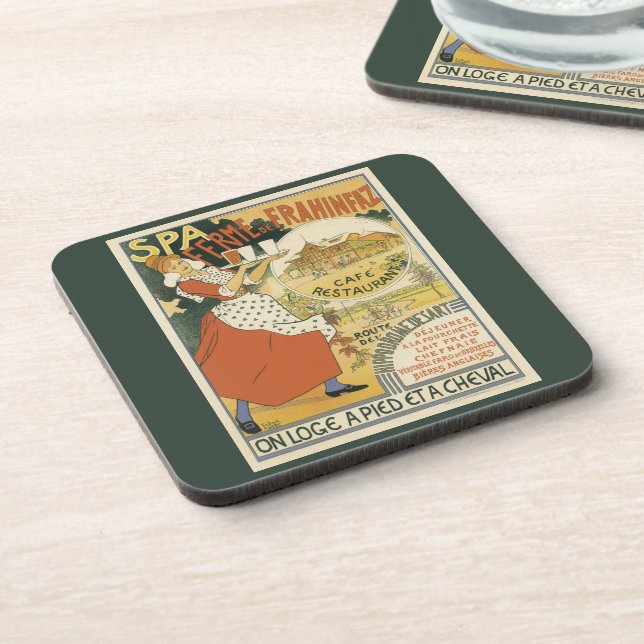Vintage Art Nouveau, Beer Bar Restaurant and Cafe Coaster (Left Side)