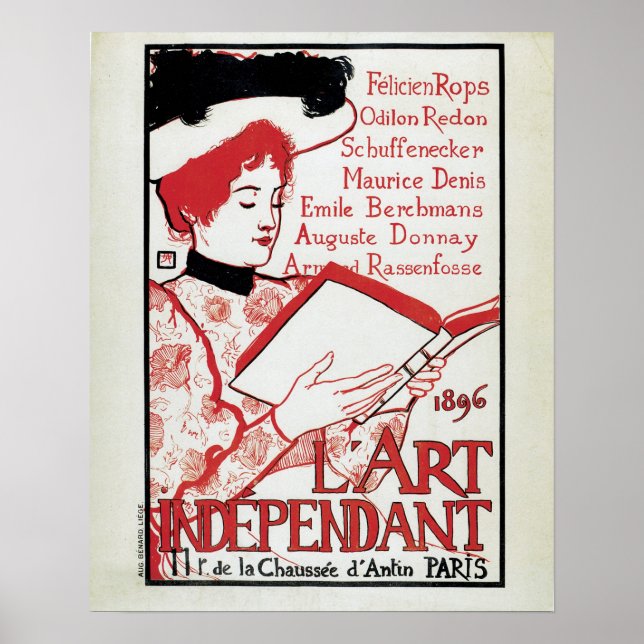 Vintage art nouveau Belgian art book presentation Poster (Front)