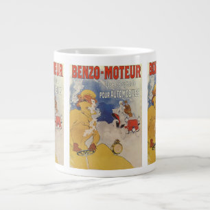Vintage Art Nouveau, Benzo Moteur by Jules Cheret Large Coffee Mug