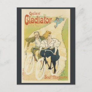 Vintage Art Nouveau, Bicycles Gladiator Cycles Postcard