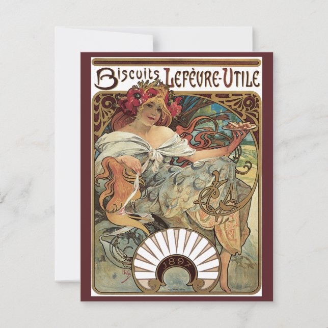 Vintage Art Nouveau, Biscuits by Alphonse Mucha (Front)