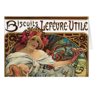 Vintage Art Nouveau, Biscuits by Alphonse Mucha