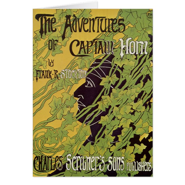 Vintage Art Nouveau Book, Captain Horn Adventures (Front)
