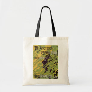 Vintage Art Nouveau Book, Captain Horn Adventures Tote Bag