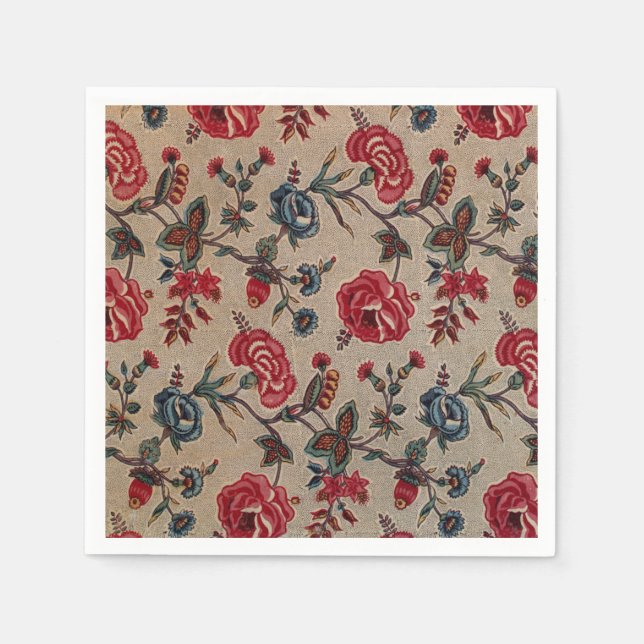 Vintage Art Nouveau Botanical Craft Paper  Napkin (Front)