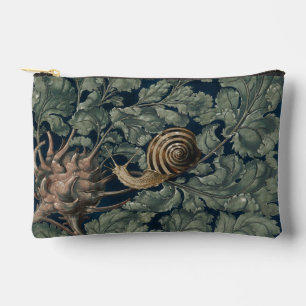 Vintage Art Nouveau Botanical Snail Antique Accessory Pouch