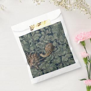 Vintage Art Nouveau Botanical Snail Antique Favour Bags