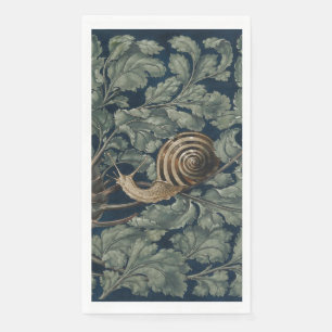 Vintage Art Nouveau Botanical Snail Antique Napkin