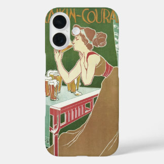 Vintage Art Nouveau Brasserie Fraikin-Courard Beer iPhone 16 Case