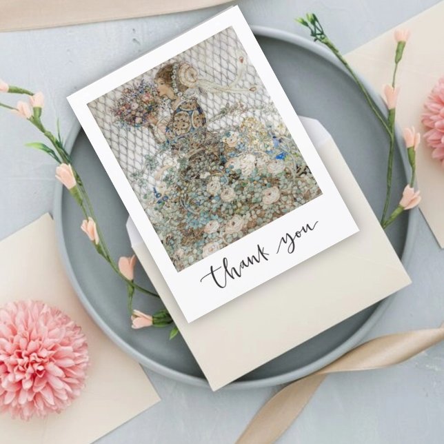 Vintage Art Nouveau Bridal Shower Thank You  Card (Creator Uploaded)