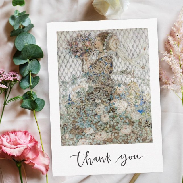 Vintage Art Nouveau Bridal Shower Thank You  Holiday Card (Creator Uploaded)