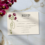 Vintage Art Nouveau Burgundy Pink Flowers Meals RSVP Card<br><div class="desc">Romantic design with Art Nouveau style flowers,  in the colors of burgundy wine and soft blush pink with muted greens on the background of vintage paper. Elegant,  sophisticated vintage fonts complete the timeless and classy look.</div>