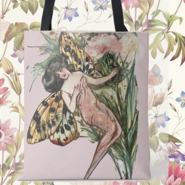 Vintage Art Nouveau Butterfly Fairy  Tote Bag (Creator Uploaded)