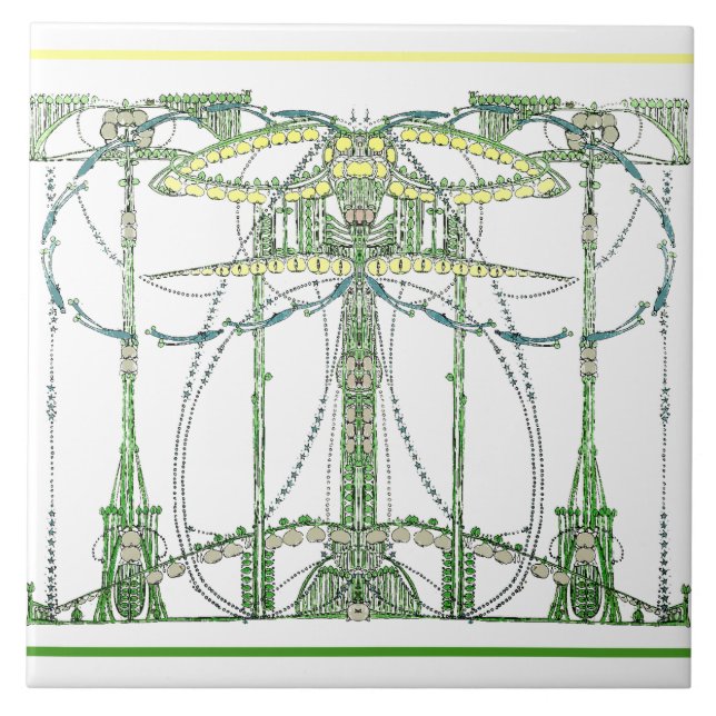 Vintage Art Nouveau by Jessie Marion King Tile (Front)