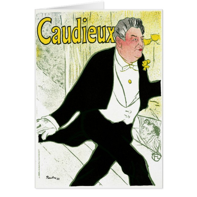 Vintage Art Nouveau, Caudieux by Toulouse Lautrec (Front)