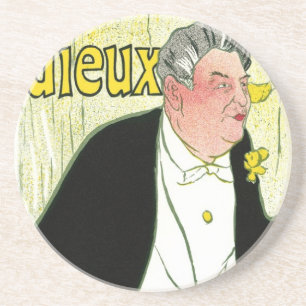 Vintage Art Nouveau, Caudieux by Toulouse Lautrec Coaster