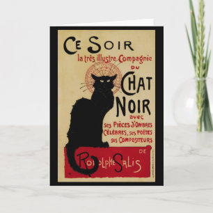 Vintage Art Nouveau, Ce Soir Chat Noir Black Cat Card