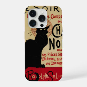Vintage Art Nouveau, Ce Soir Chat Noir Black Cat iPhone 15 Pro Case