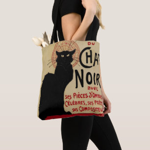 Vintage Art Nouveau, Ce Soir Chat Noir Black Cat Tote Bag