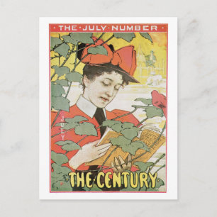 Vintage art nouveau Century magazine July Postcard