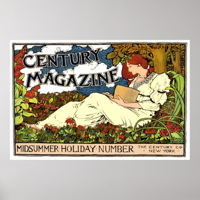 Vintage Art Nouveau Century Magazine Poster (Front)