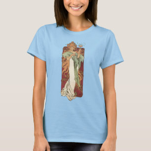 Vintage Art Nouveau, Champagne by Alphonse Mucha T-Shirt