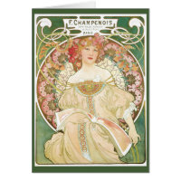 Vintage Art Nouveau, Champenois by Alphonse Mucha