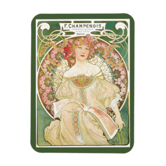 Vintage Art Nouveau, Champenois by Alphonse Mucha Magnet