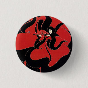 Vintage Art Nouveau Chap Book Thanksgiving 3 Cm Round Badge