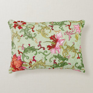 Vintage Art Nouveau Chinese Floral Chinoiserie Decorative Cushion