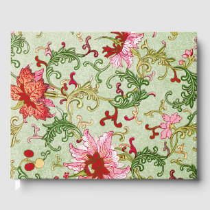 Vintage Art Nouveau Chinese Floral Chinoiserie Guest Book