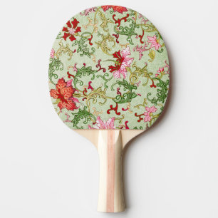 Vintage Art Nouveau Chinese Floral Chinoiserie Ping Pong Paddle