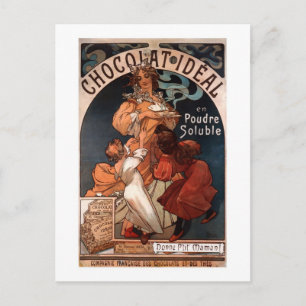 Vintage Art Nouveau Chocolate Advertising Postcard