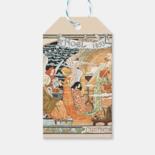 Vintage Art Nouveau Christmas Angels and Madonna Gift Tags