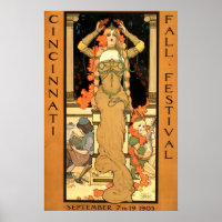 Vintage Art Nouveau Cincinnati fall festival