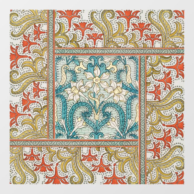 Vintage Art Nouveau Daffodil Pattern Verneuil (Sheet)