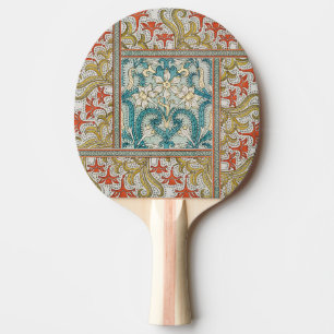 Vintage Art Nouveau Daffodil Pattern Verneuil Ping Pong Paddle