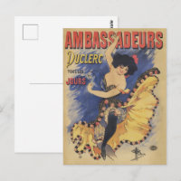 Vintage Art Nouveau Dancer French Poster