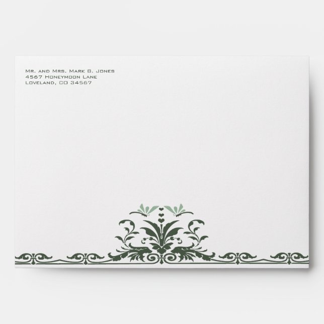 Vintage Art Nouveau DragonFly Scroll Envelopes (Front)