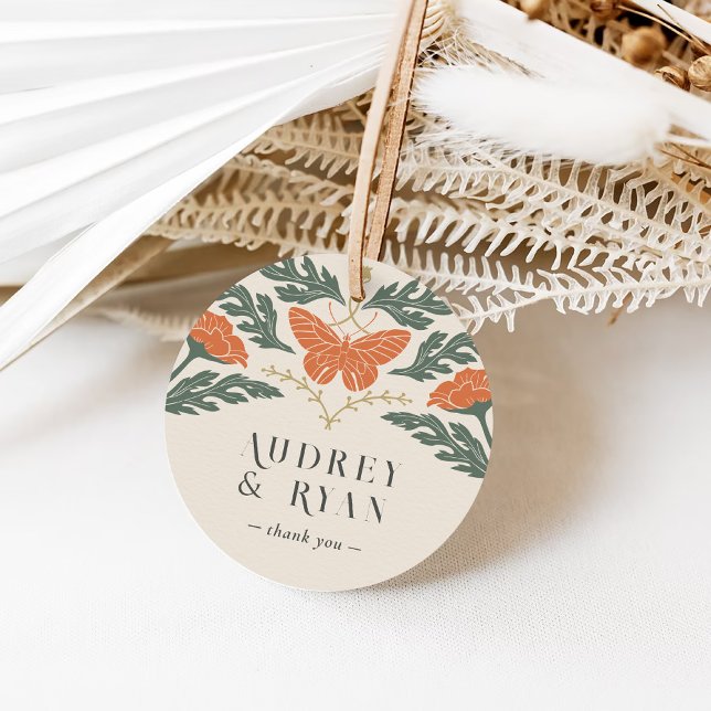 Vintage Art Nouveau Favour Gift Tag (Vintage Art Nouveau Wedding Favor Tag)