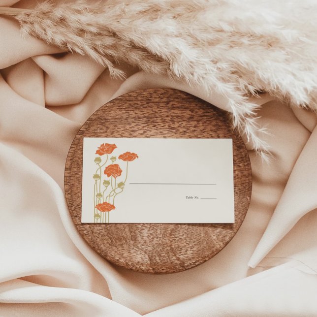 Vintage Art Nouveau Flat Place Card (Creator Uploaded)