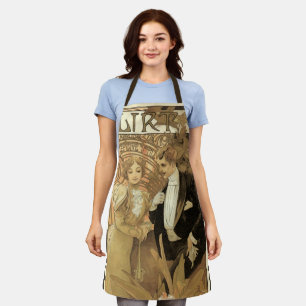 Vintage Art Nouveau Flirt Biscuits, Alphonse Mucha Apron