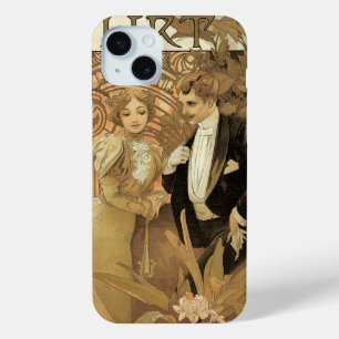 Vintage Art Nouveau Flirt Biscuits, Alphonse Mucha iPhone 15 Mini Case