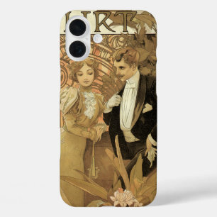 Vintage Art Nouveau Flirt Biscuits, Alphonse Mucha iPhone 16 Plus Case